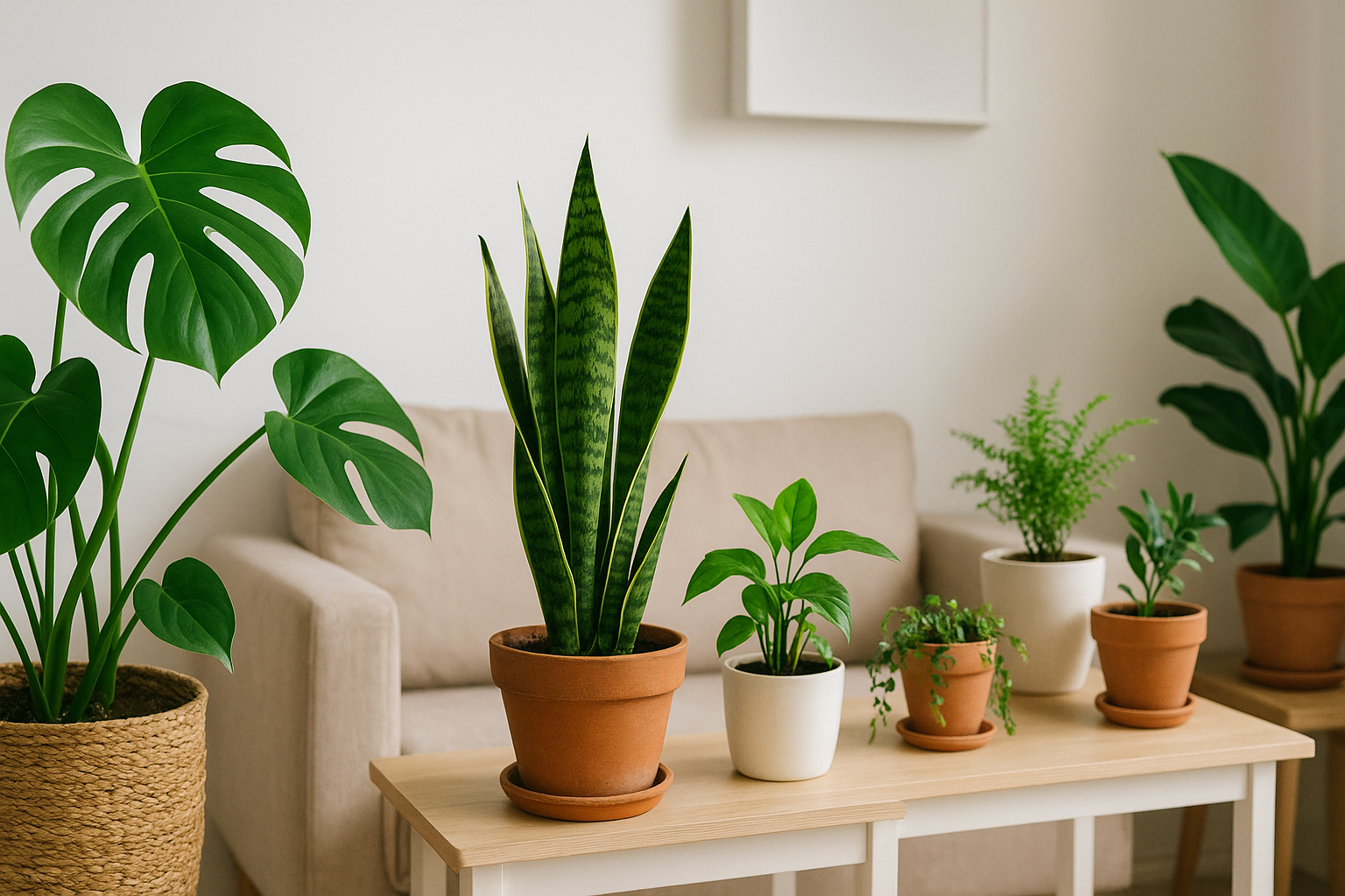 Plantelykke – stueplanter på bord